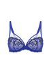 Soutien-gorge avec armature décolleté plongeant - Bleu électrique