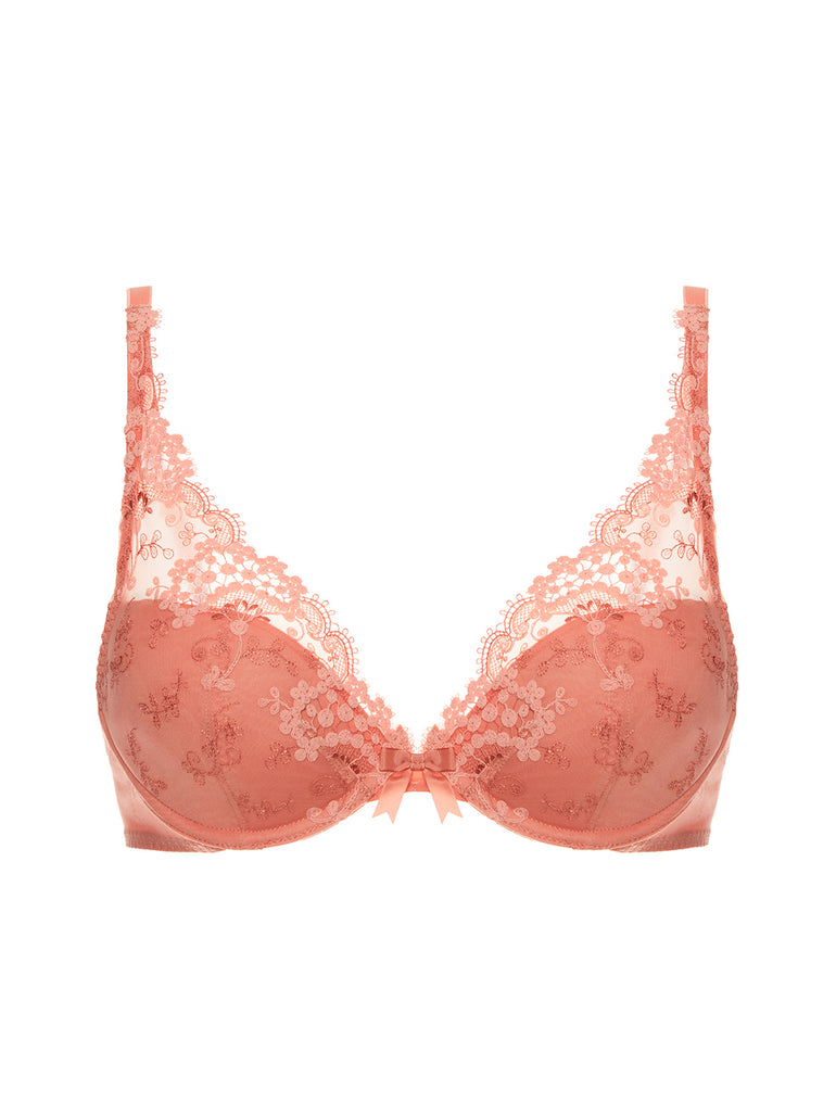 Soutien-gorge push-up décolleté plongeant - Rose Ginger