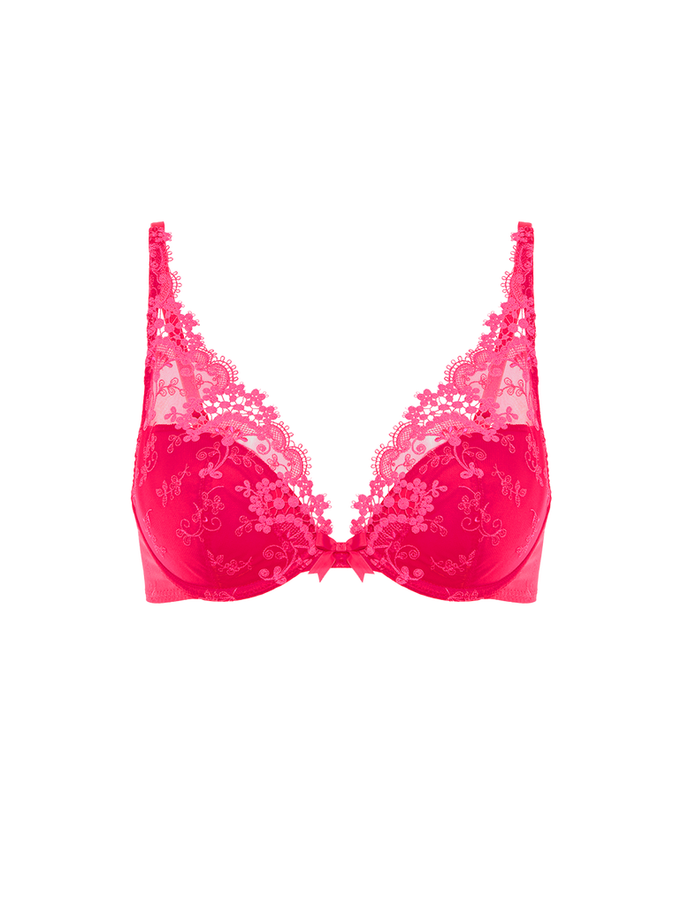 Soutien-gorge push-up décolleté plongeant - Rose Fabuleux