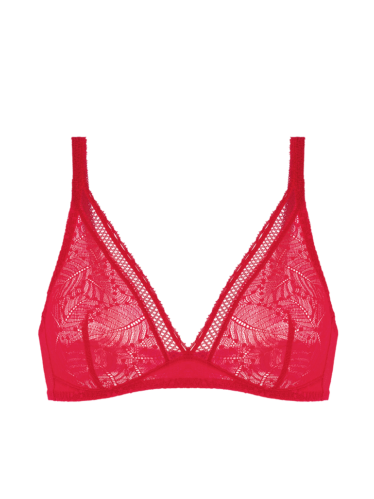 Soutien-gorge sans-armatures structuré - Rubis/rose