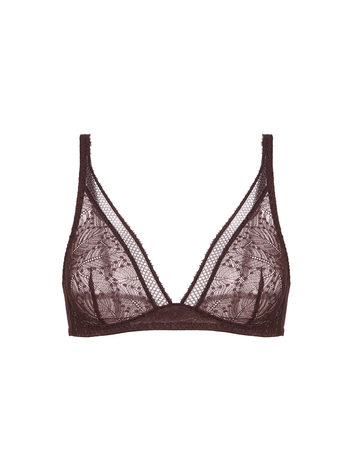 Soutien-gorge sans armatures structuré - Brun Foncé
