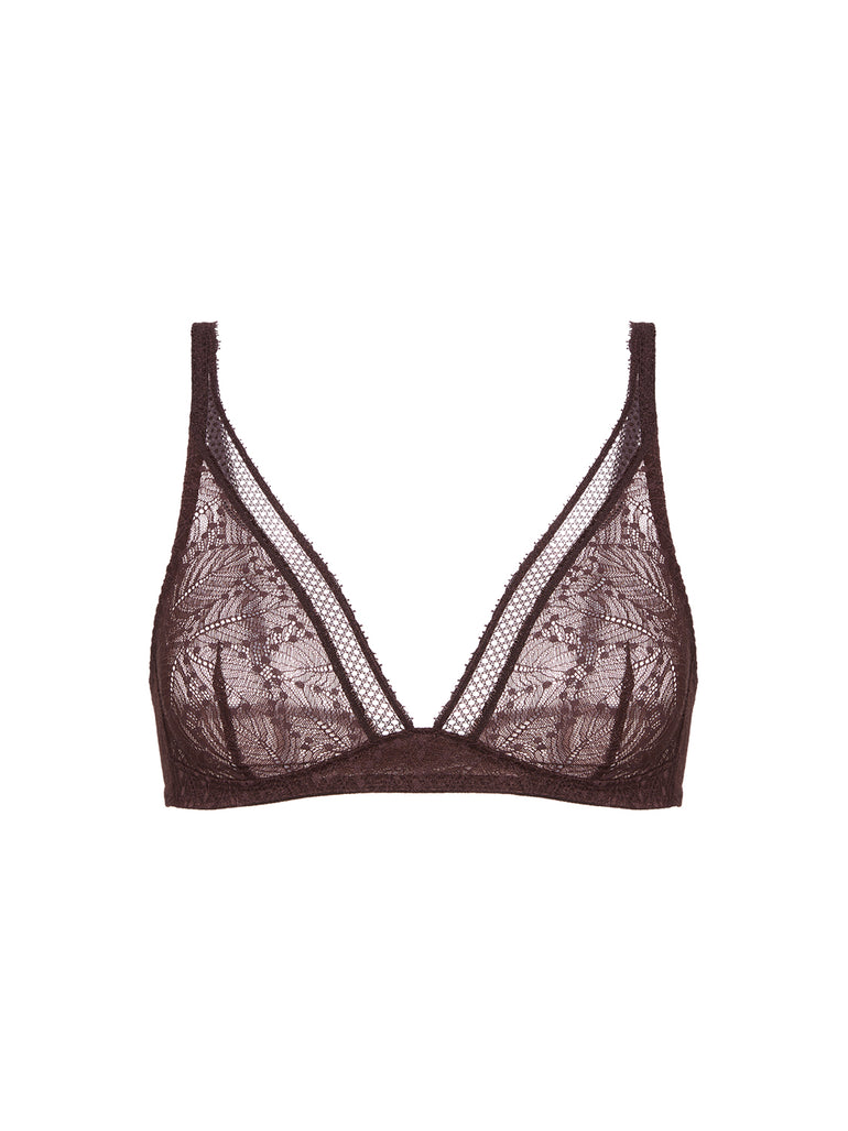 Soutien-gorge sans armatures structuré - Brun Foncé
