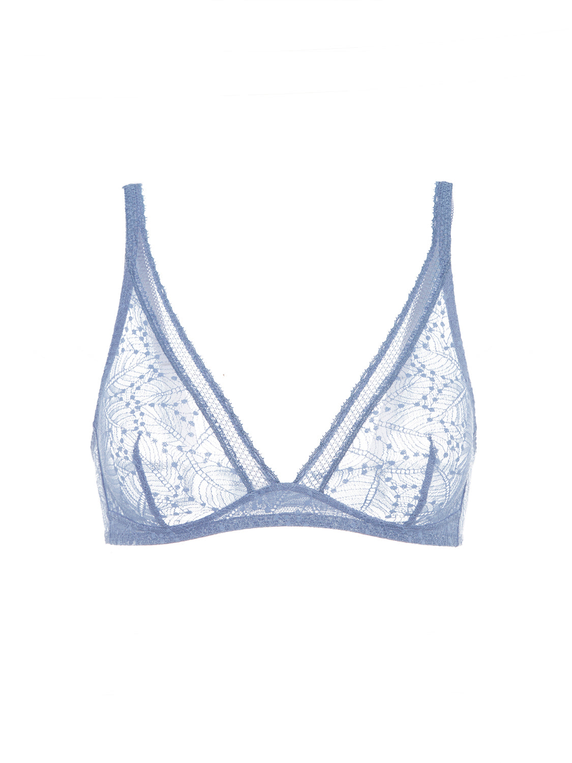 Soutien-gorge sans-armatures structuré - Bleu Chambray