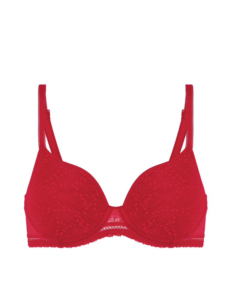 Soutien-gorge spacer décolleté plongeant - Rubis/rose