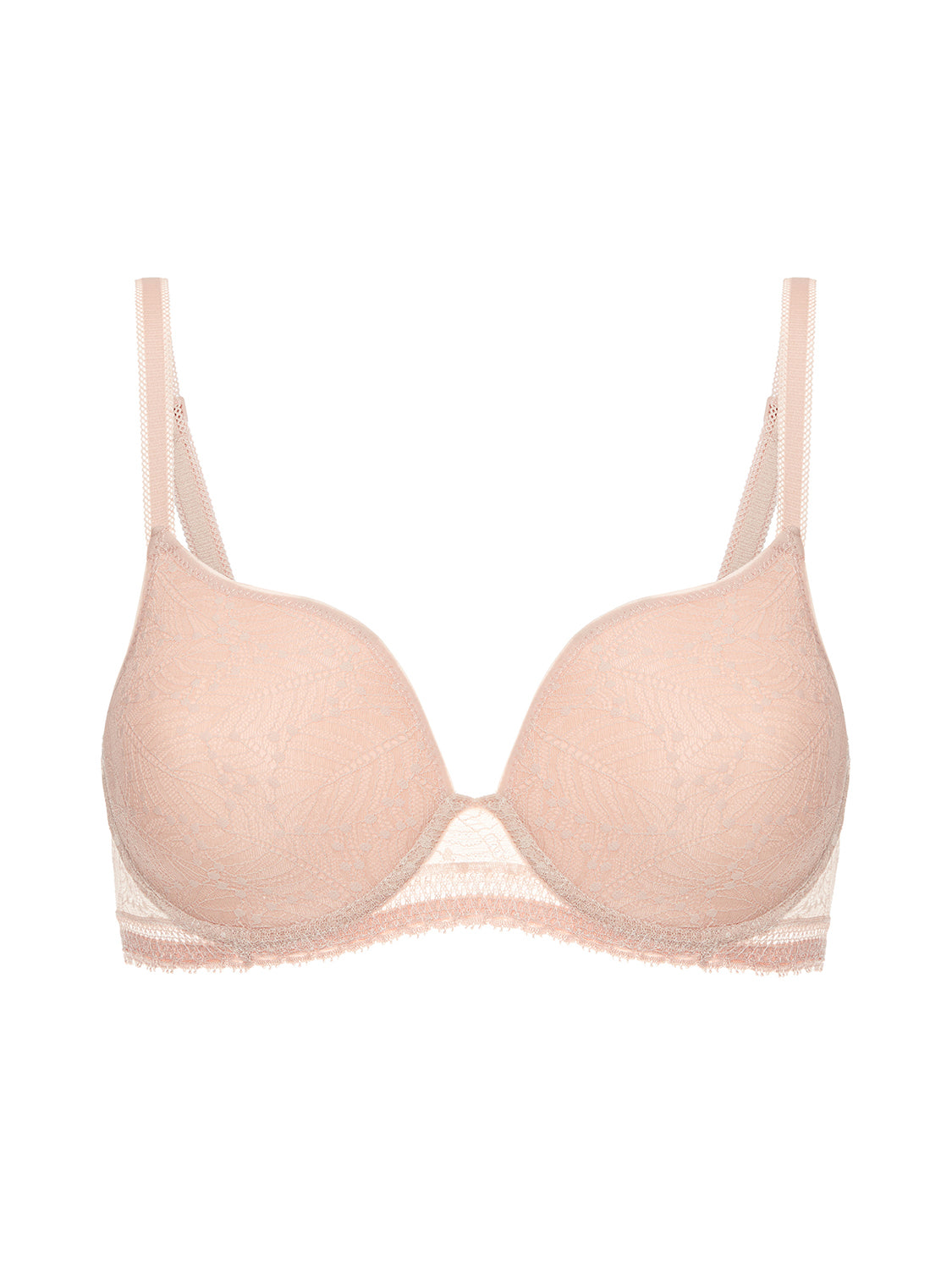 Soutien-gorge spacer décolleté plongeant - Sable rosé