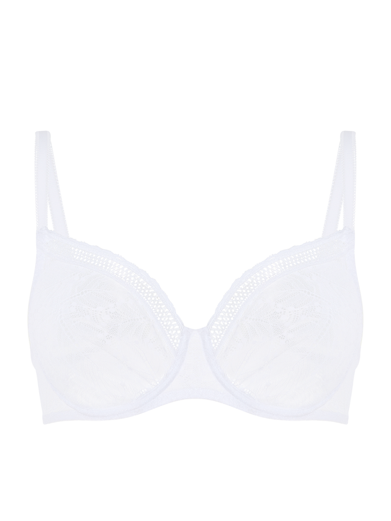 Soutien-gorge avec armatures moulé décolleté plongeant - Blanc