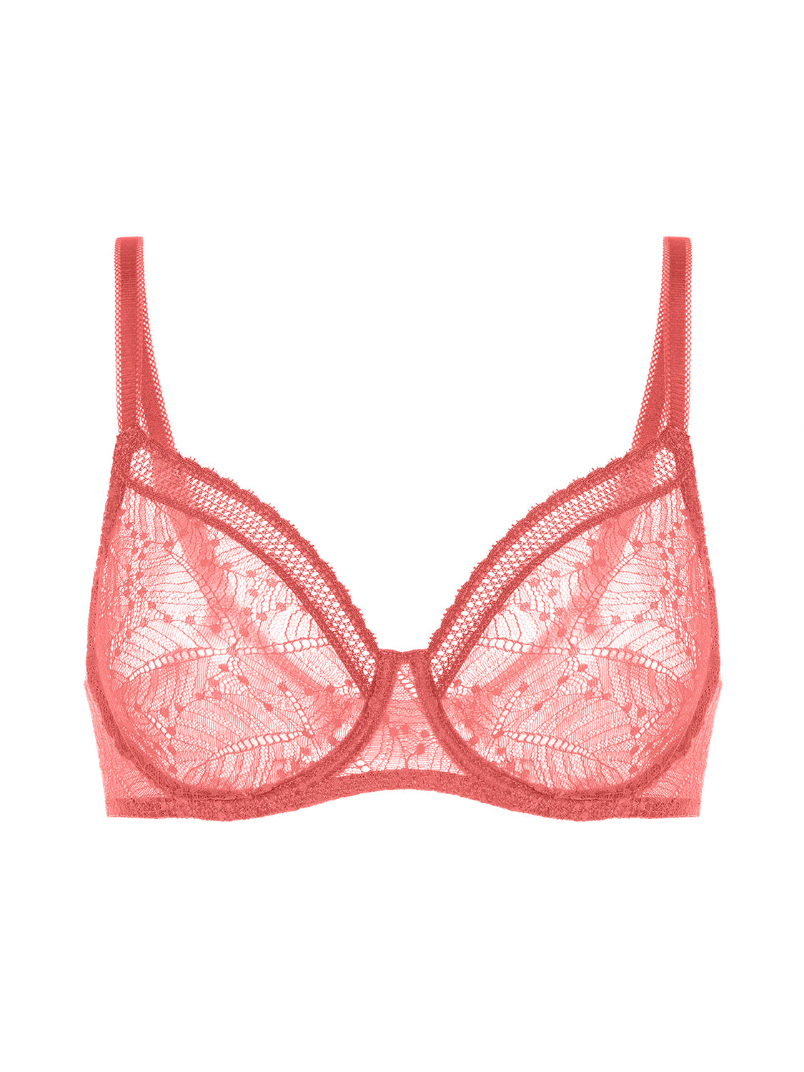 Soutien-gorge avec armatures moulé décolleté plongeant - Rose Texas