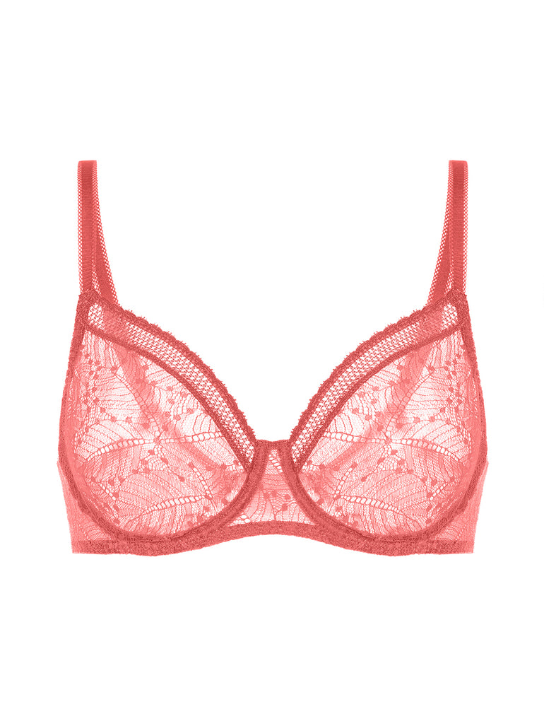 Soutien-gorge avec armatures moulé décolleté plongeant - Rose Texas