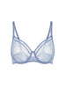 Soutien-gorge avec armatures moulé décolleté plongeant - Bleu Chambray
