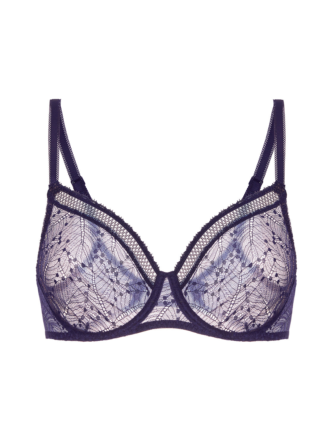 Soutien-gorge avec armatures moulé décolleté plongeant - Minuit