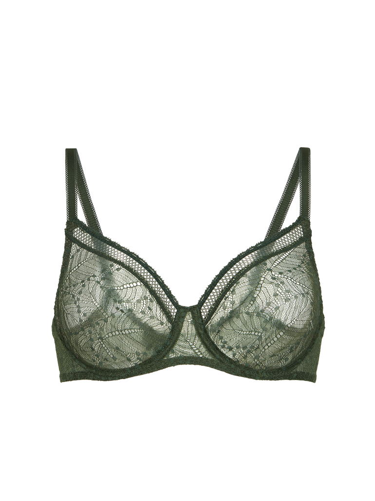 Soutien-gorge avec armatures moulé décolleté plongeant - Vert Icône