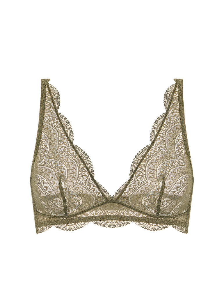 Soutien-gorge triangle sans-armatures - Vert Aventure