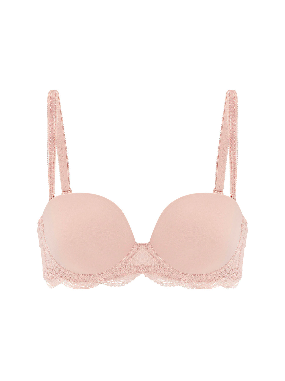 Soutien-gorge sans-bretelles décolleté plongeant - Peau Rosée