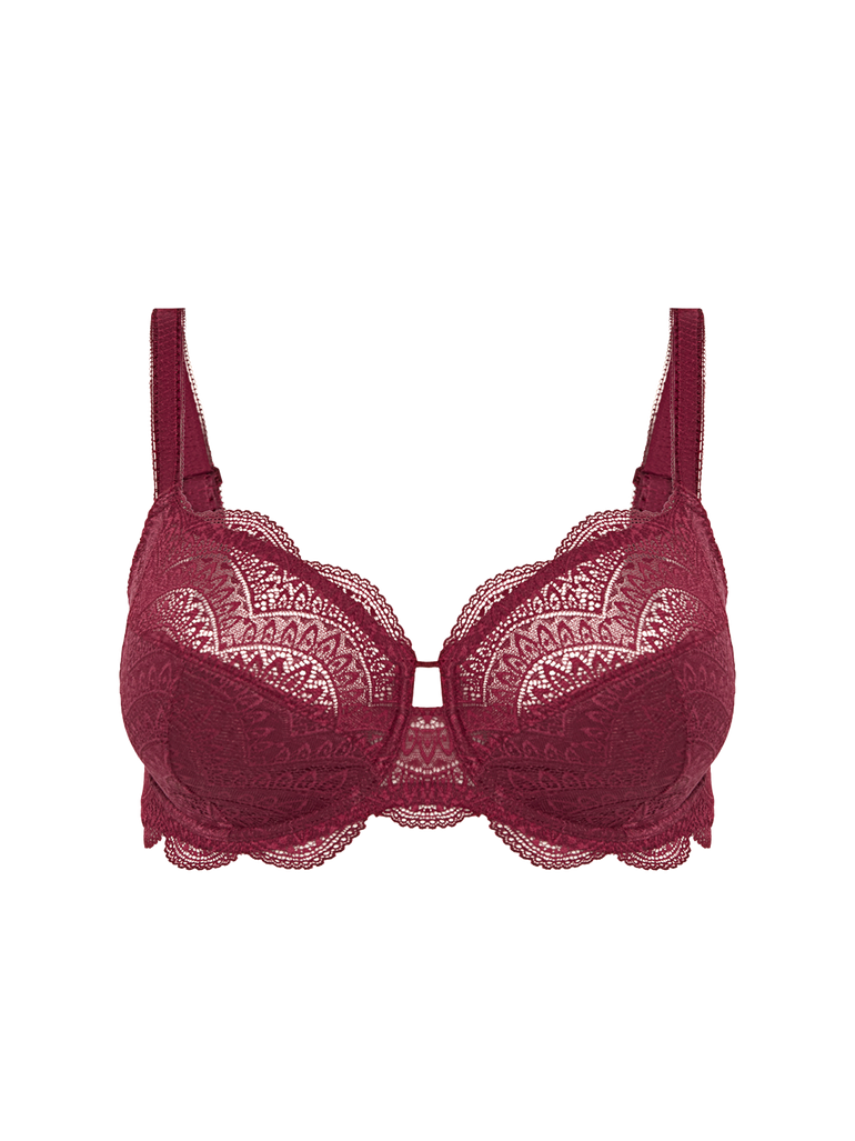 Soutien-gorge avec armature emboitant - Rouge Spinelle