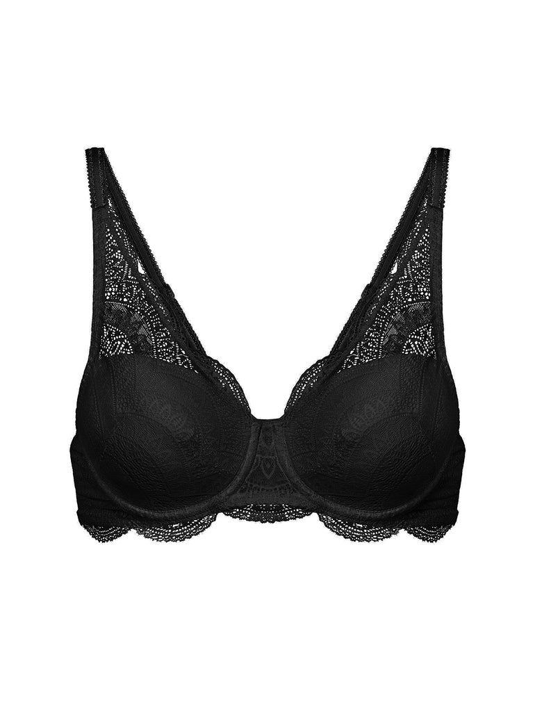 Soutien-gorge décolleté carré en spacer 3D - Noir