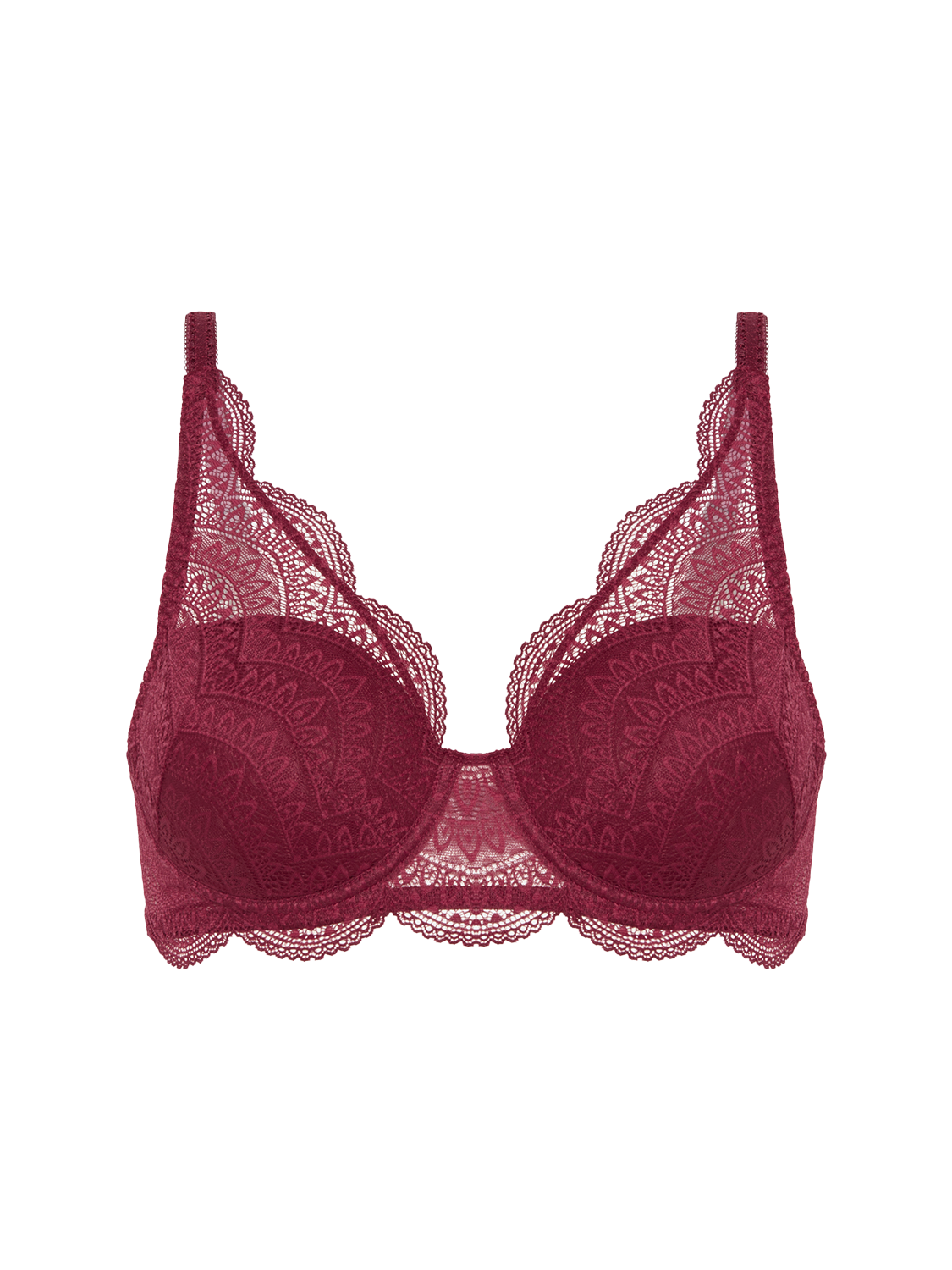 Soutien-gorge décolleté carré en spacer 3D - Rouge Spinelle