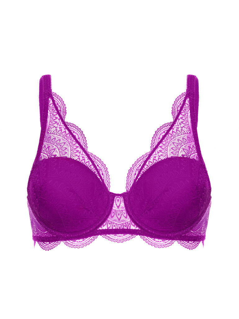 Soutien-gorge décolleté carré en spacer 3D - Bougainvillier