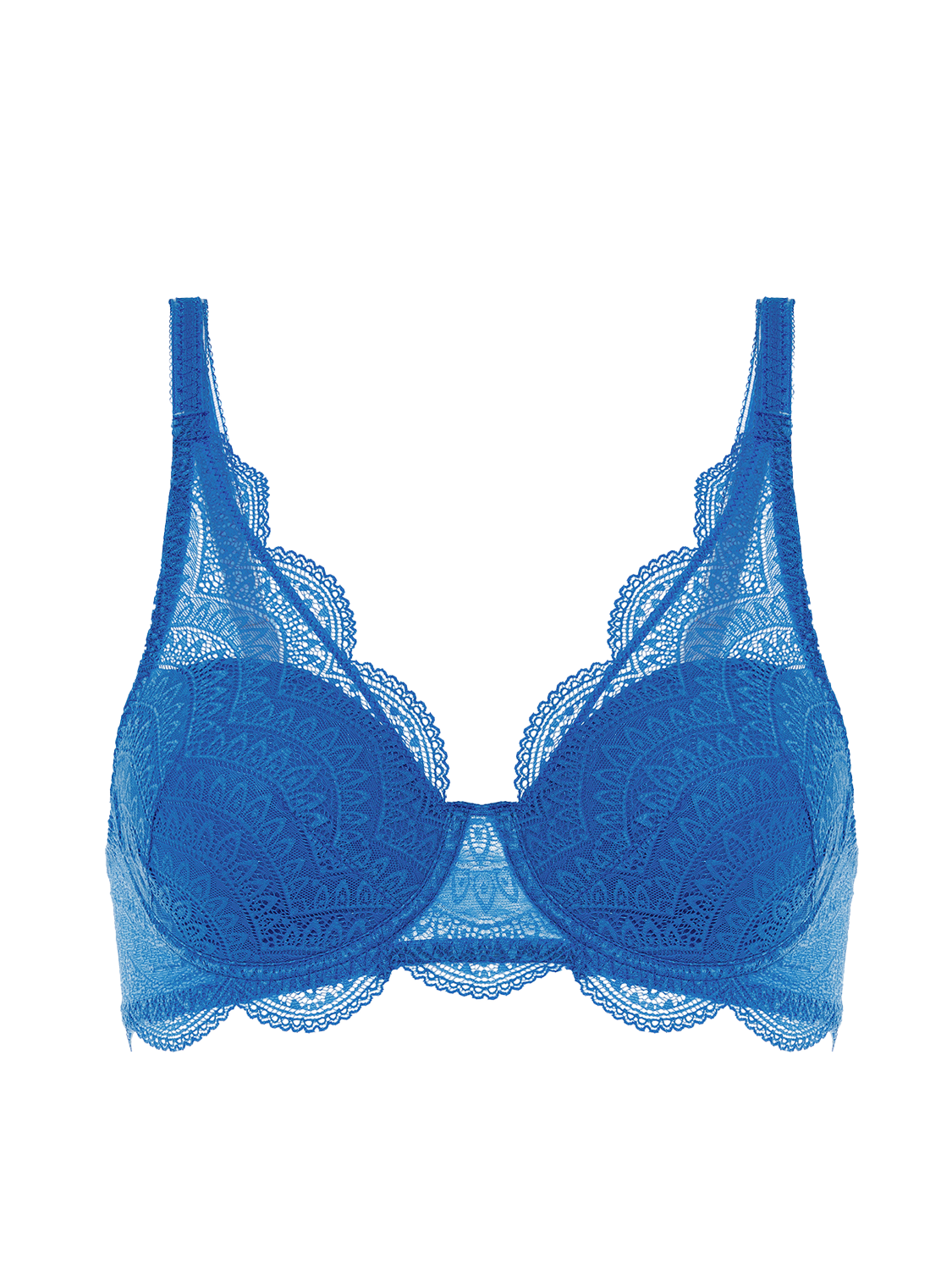 Soutien-gorge décolleté carré en spacer 3D - Bleu Myosotis