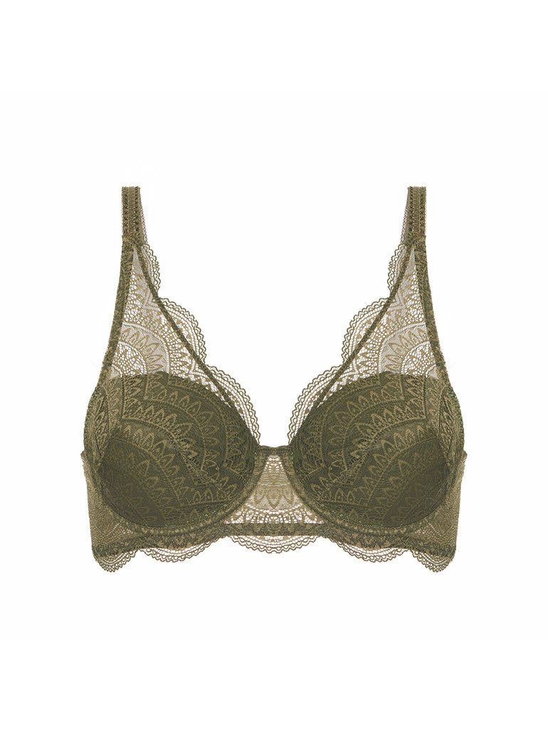 Soutien-gorge décolleté carré en spacer 3D - Vert Aventure