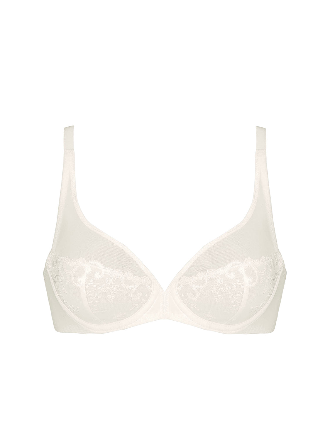 Soutien-gorge triangle emboitant décolleté plongeant - Naturel