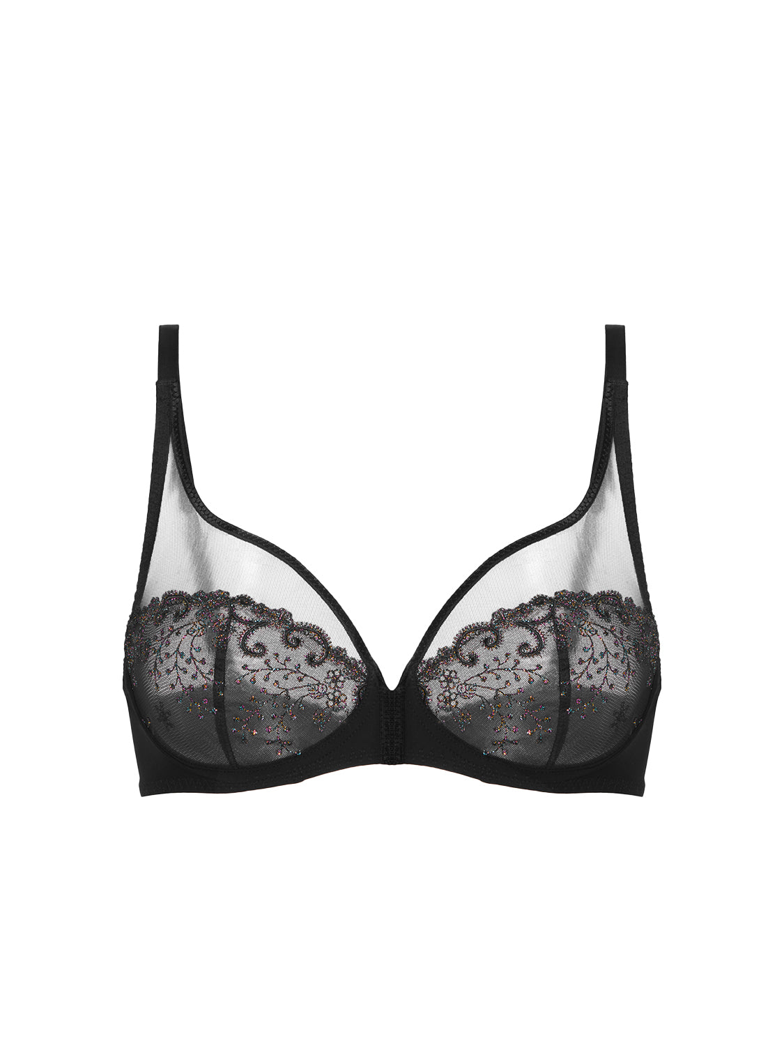 la peau de gem】strap bra【Black】 トップス LA PEAU DE GEM strap