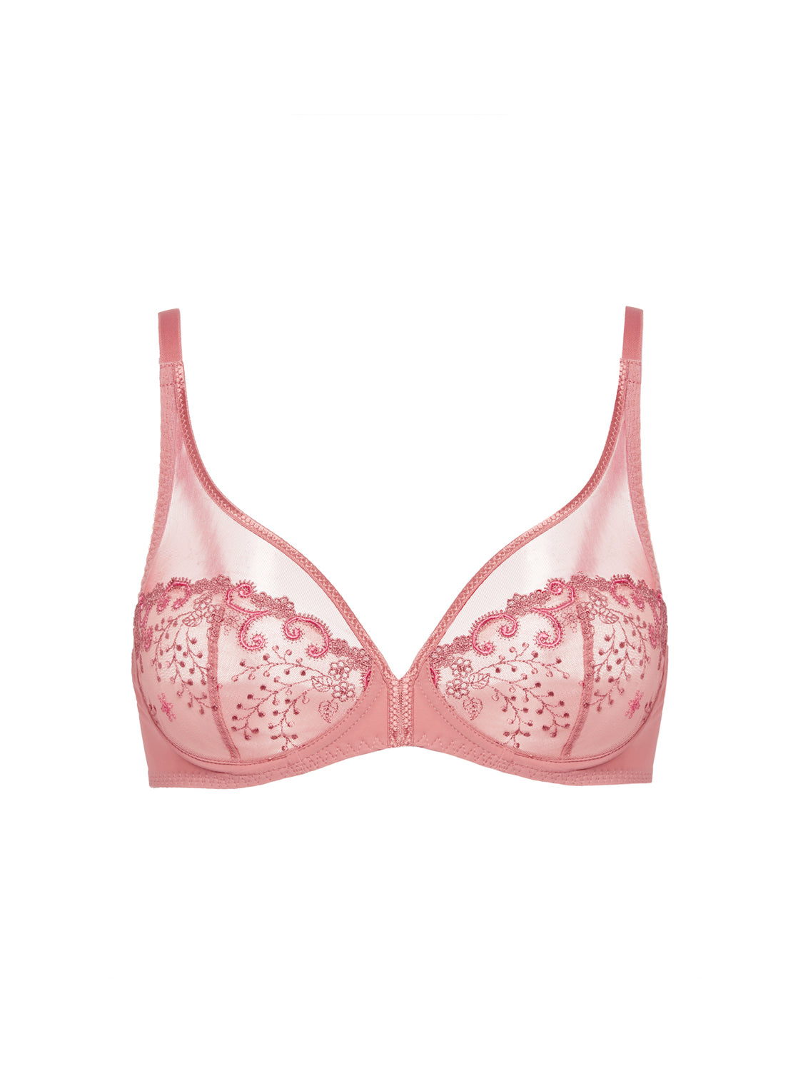 Soutien-gorge avec armature décolleté plongeant - Rose Fumé