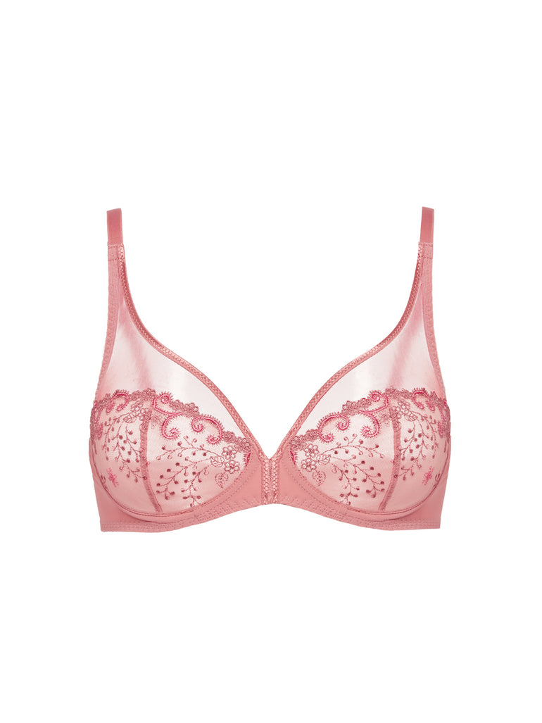 Soutien-gorge avec armature décolleté plongeant - Rose Fumé