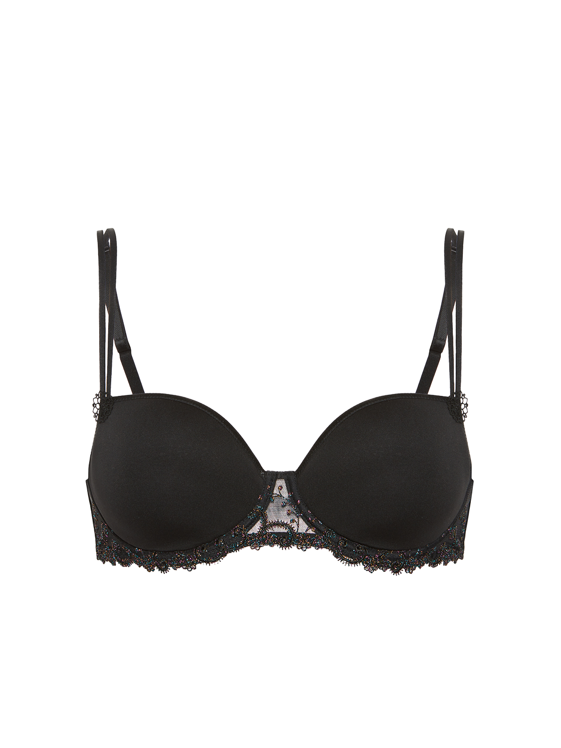 Soutien-gorge décolleté carré en spacer 3D - Noir Gem