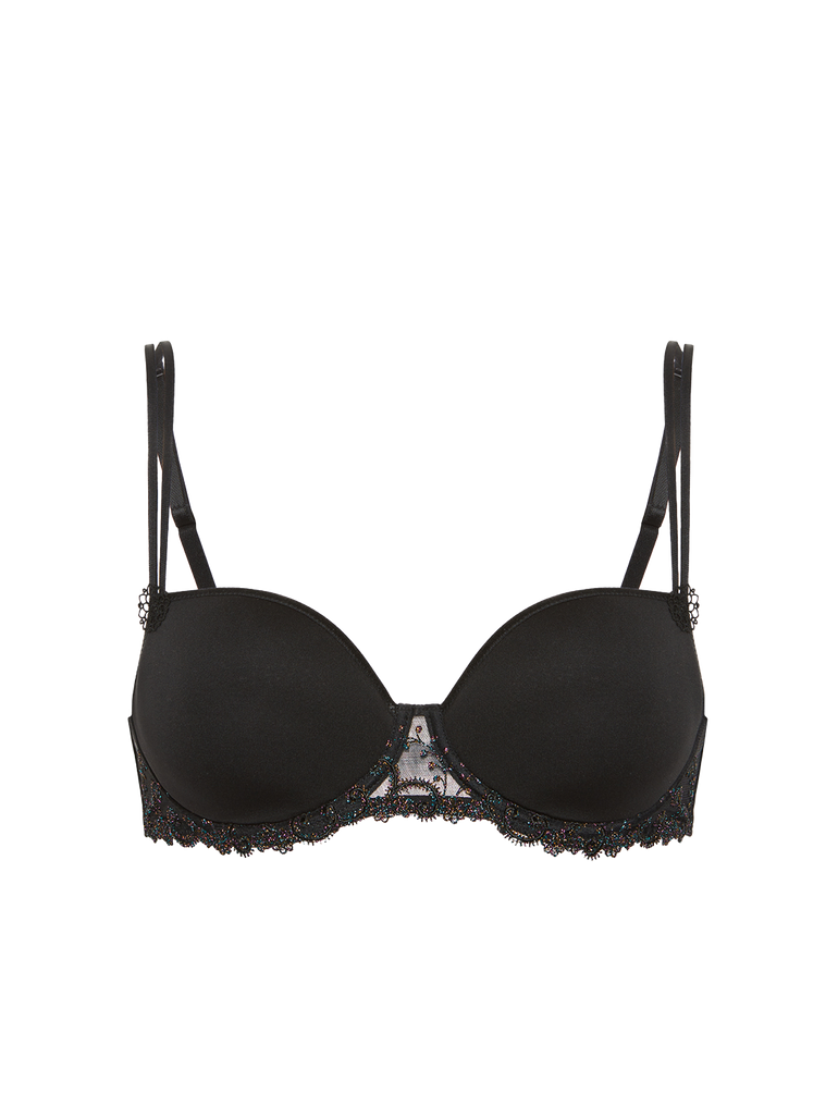 Soutien-gorge décolleté carré en spacer 3D - Noir Gem