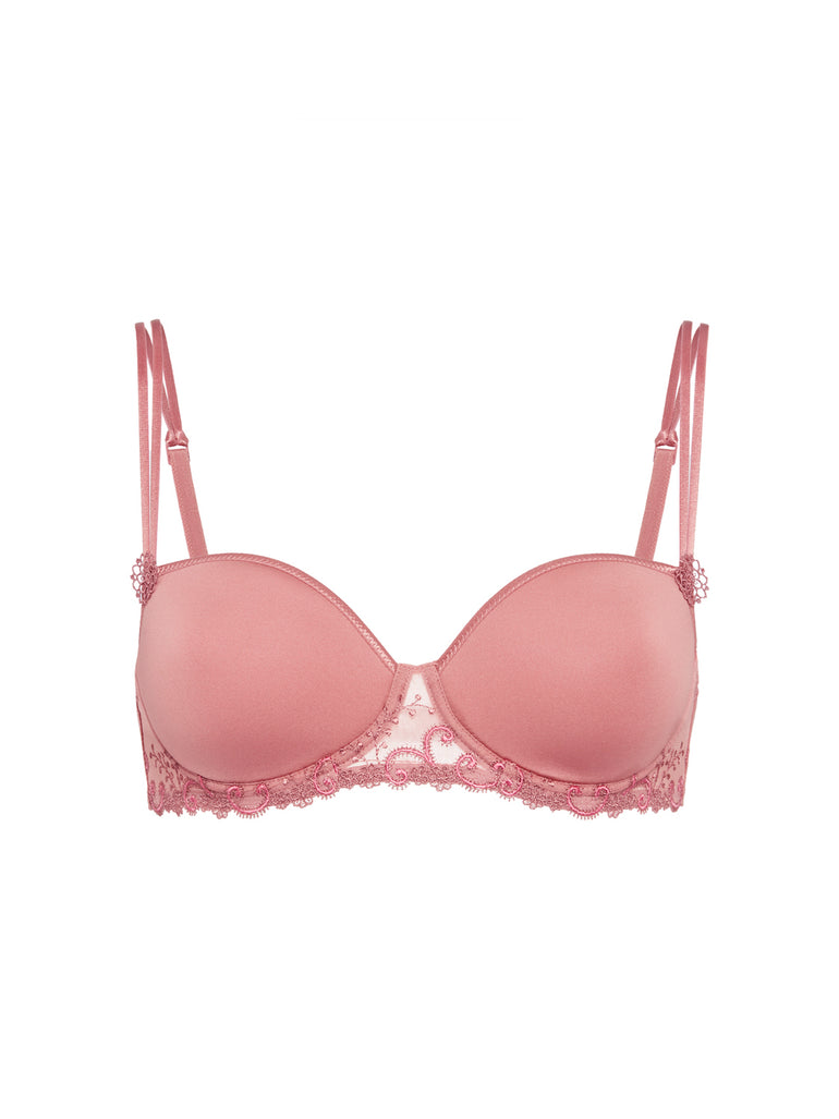 Soutien-gorge décolleté carré en spacer 3D - Rose Fumé