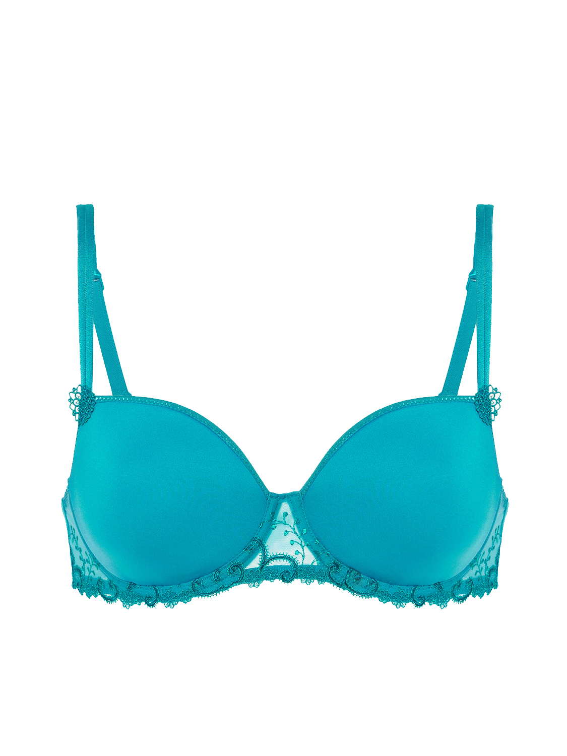 Soutien-gorge décolleté carré en spacer 3D - Bleu Atoll