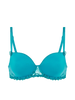 Soutien-gorge décolleté carré en spacer 3D - Bleu Atoll