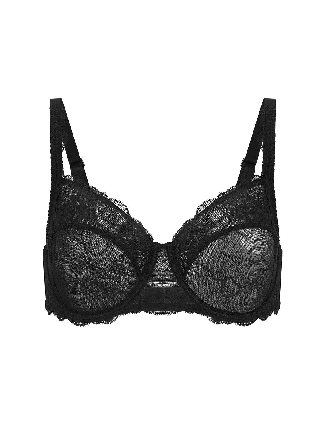 Soutien-gorge avec armatures decollete carre - Noir