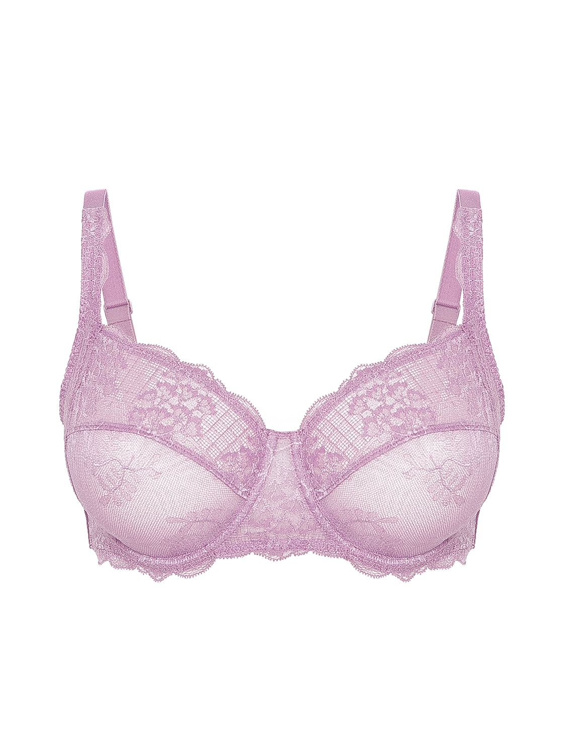 Soutien-gorge avec armature décolleté carré - Mauve Glamour