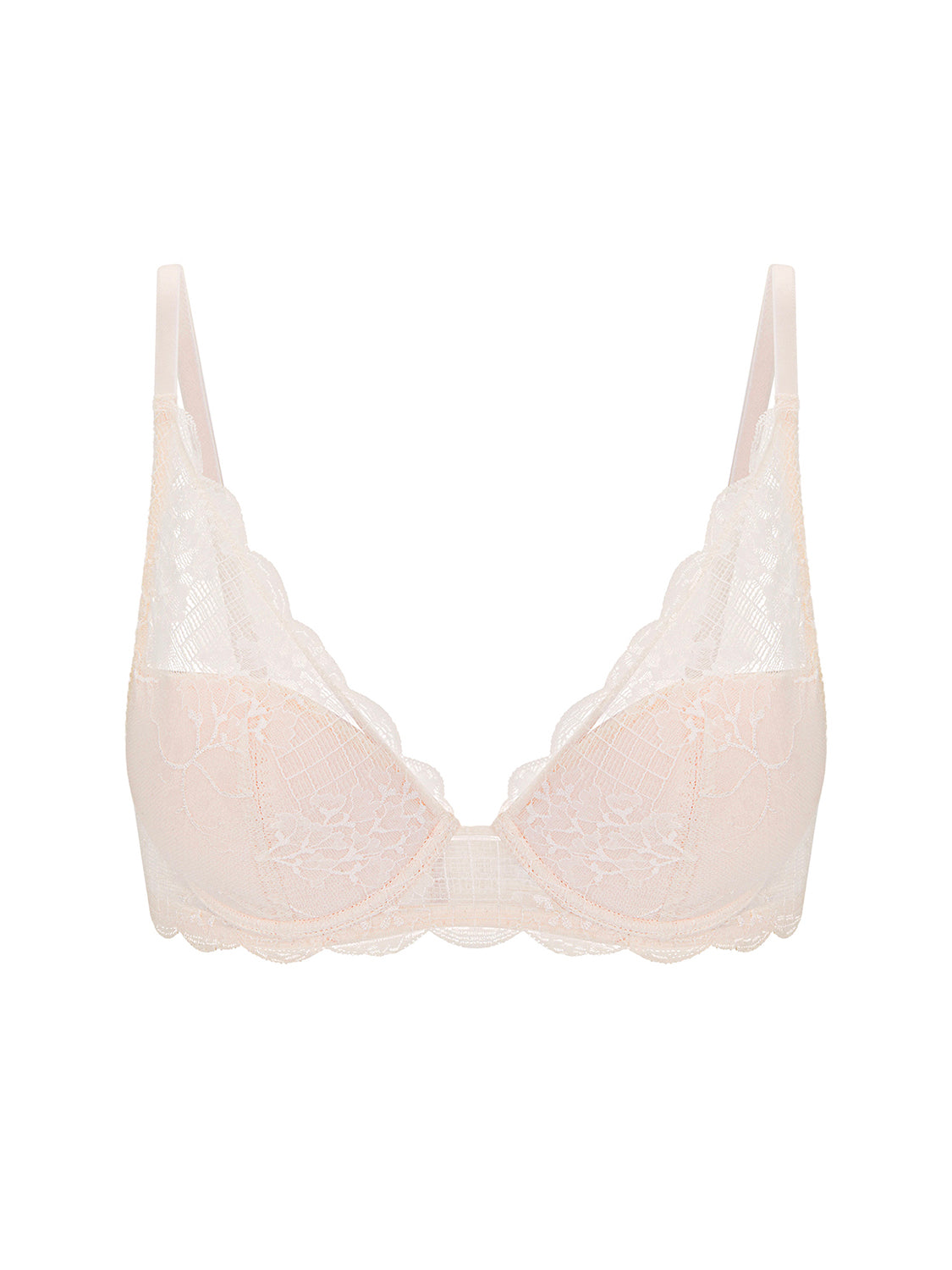 Soutien-gorge push-up décolleté plongeant - Rose sakura