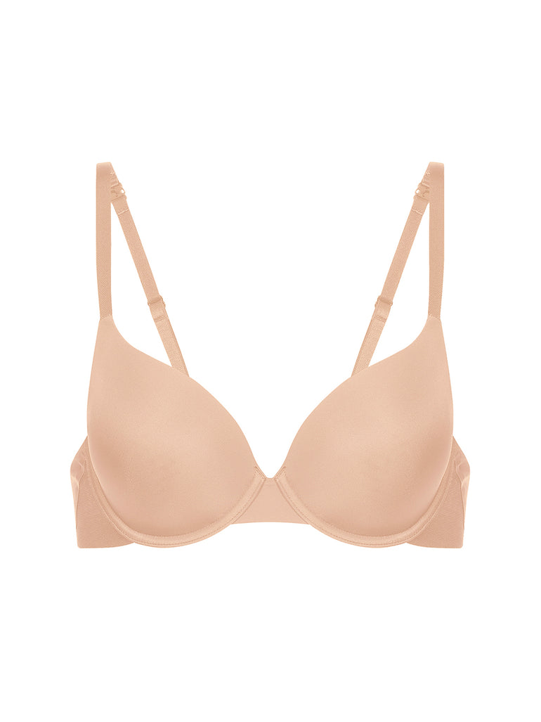 Soutien-gorge coque emboitante décolleté plongeant - Peau Rosée