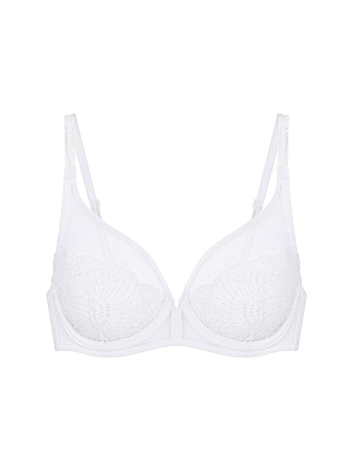 Soutien-gorge triangle emboitant décolleté plongeant - Blanc