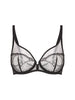 Soutien-gorge triangle emboitant décolleté plongeant - Noir