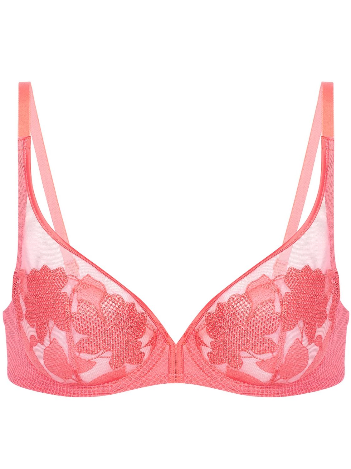 Soutien-gorge triangle emboitant décolleté plongeant - Papaye