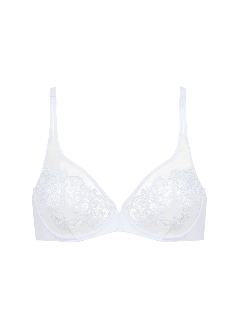 Soutien-gorge avec armatures décolleté plongeant - Blanc