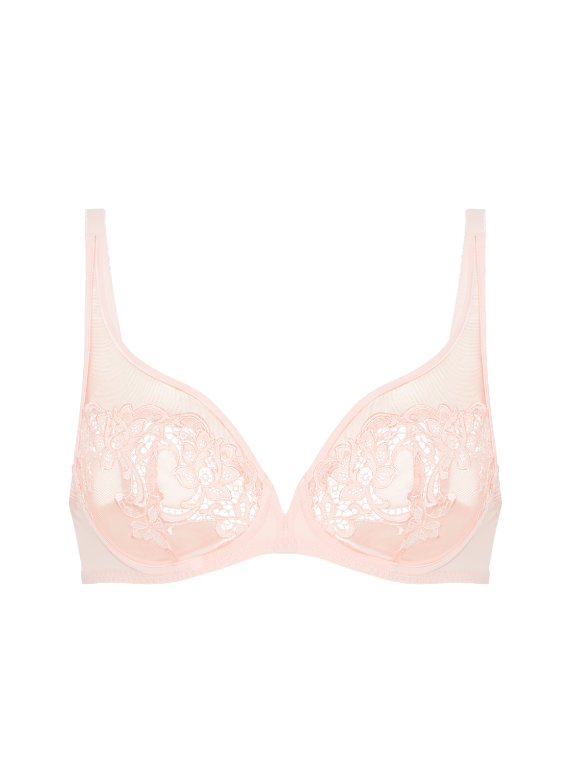 Soutien-gorge avec armature décolleté plongeant - Rose Nude