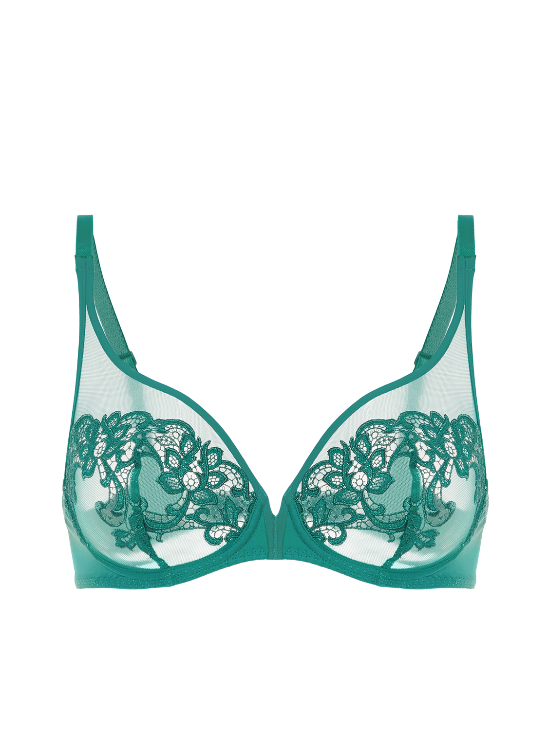 Soutien-gorge avec armature décolleté plongeant - Vert Garden