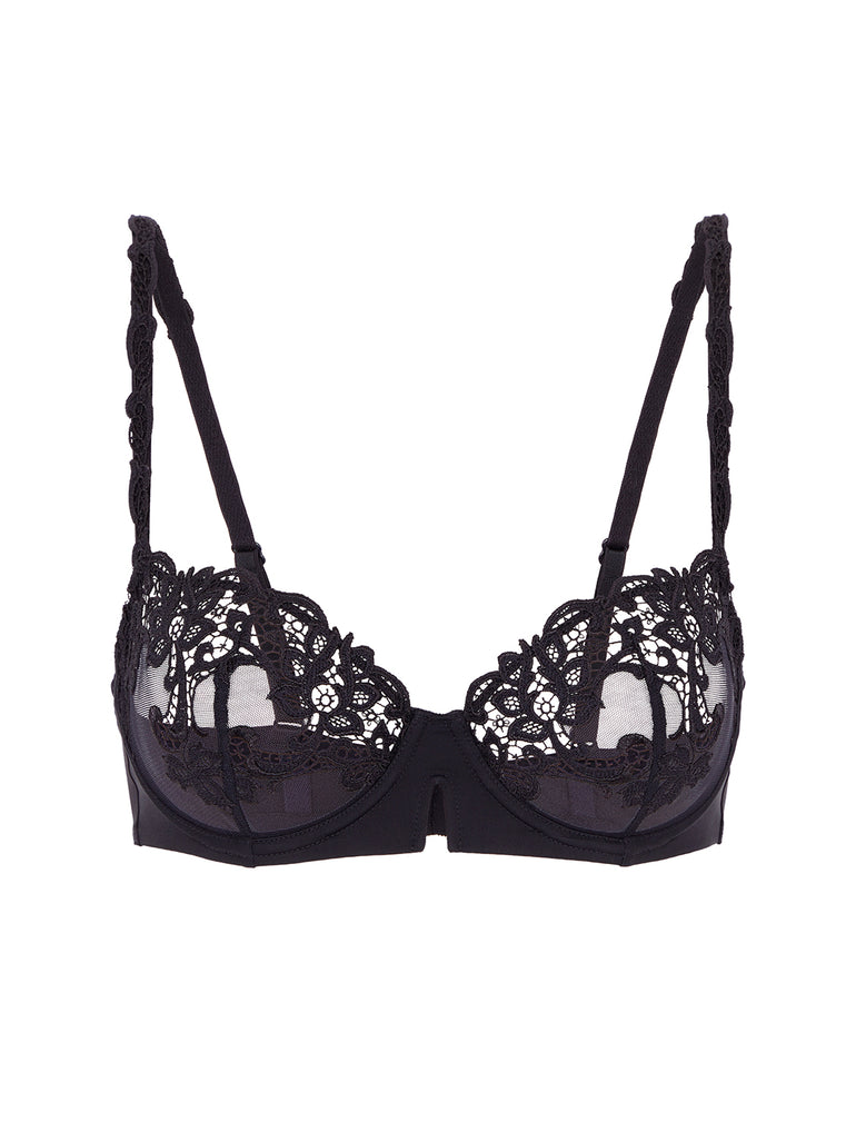 Soutien-gorge corbeille - Noir/Noir