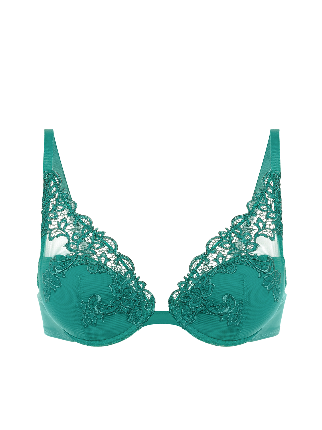 Soutien-gorge push-up décolleté plongeant - Vert Garden