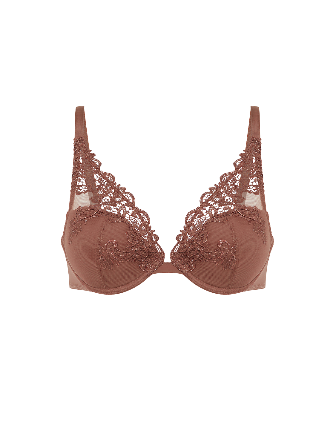 Soutien-gorge push-up décolleté plongeant - Brun Tender