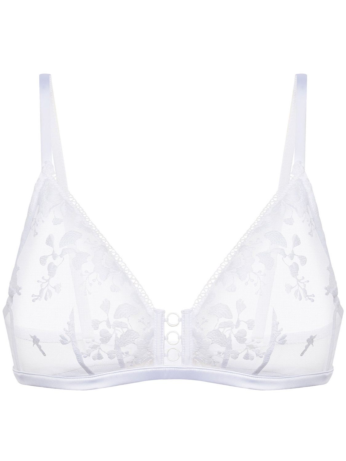 Soutien-gorge triangle emboitant décolleté plongeant - Blanc