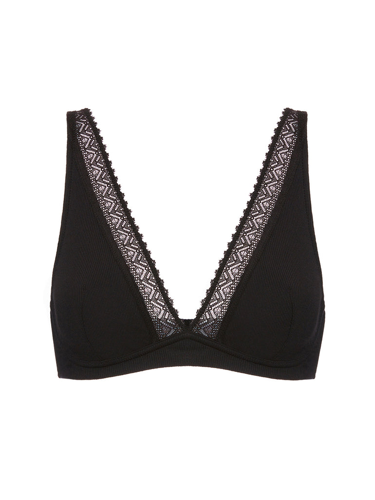 Soutien-gorge sans-armatures structuré - Noir