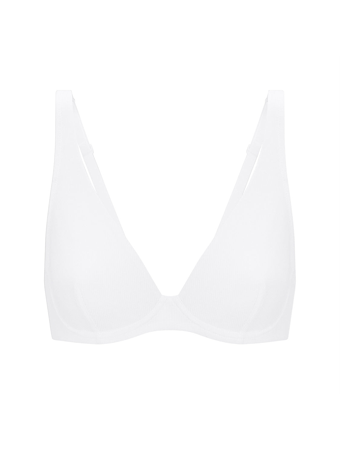 Soutien-gorge avec armatures décolleté plongeant - Blanc