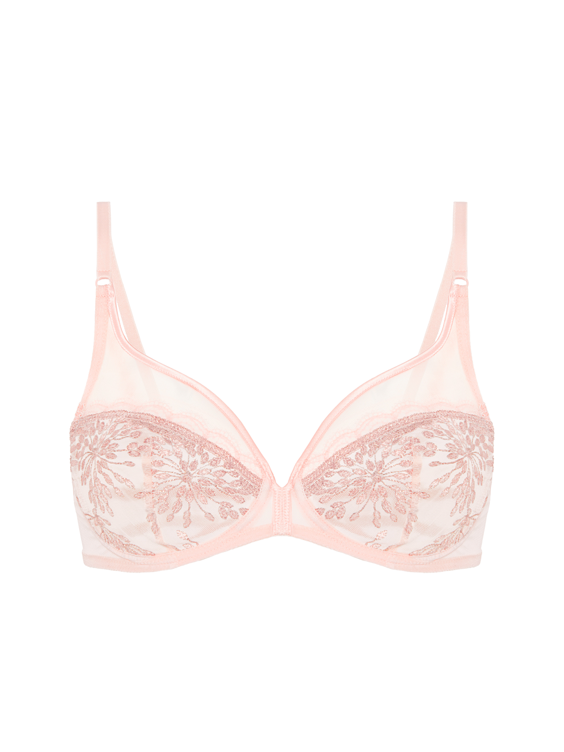 Soutien-gorge avec armature décolleté plongeant - Poudre pétale