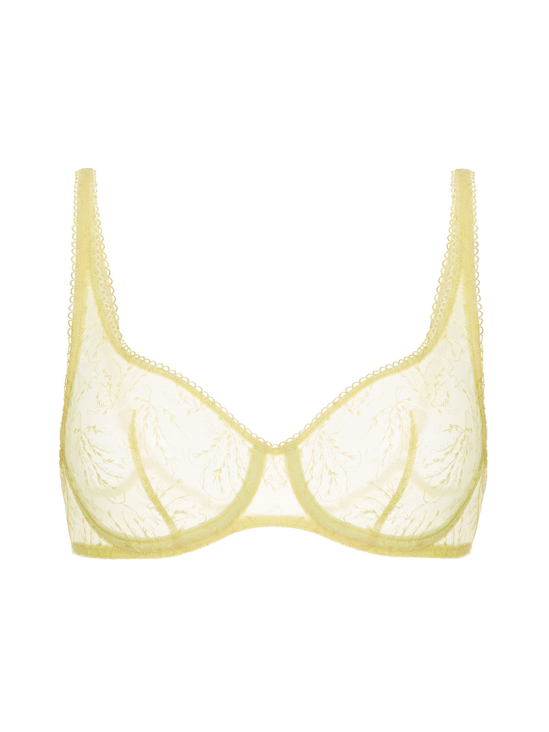 Soutien-gorge armatures décolleté galbé - Jaune Yuzu